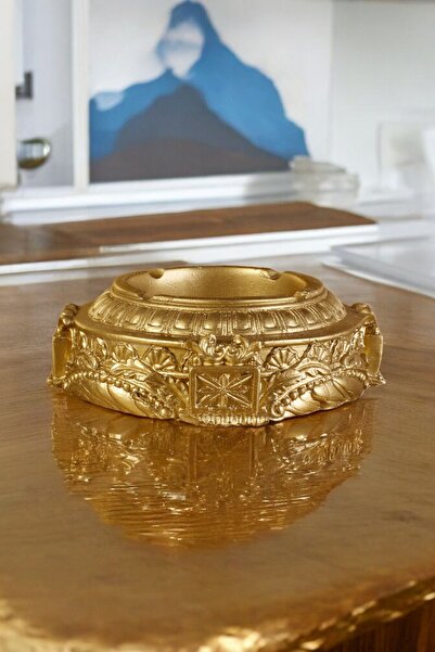 METAFOX Küllük Kül Tablası Sigara Küllüğü Altın Renk Model 2