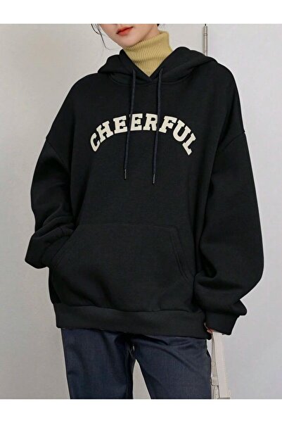 AFROGİYİM Γυναικεία κουκούλα με κουκούλα με κουκούλα με στάμπα