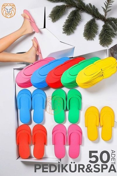 Transformacion Disposable Pedicure Slippers - Spa Slippers Disposable Slippers 50 Pairs 714997