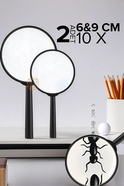 Transformacion Lupă 10X 6 și 9 cm SET DE 2