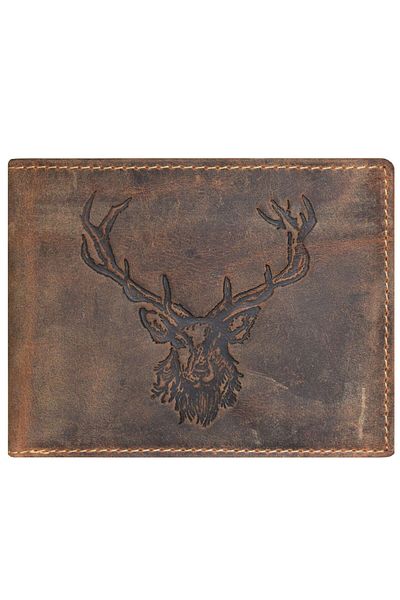 Greenburry Vintage deer wallet leather 12 cm