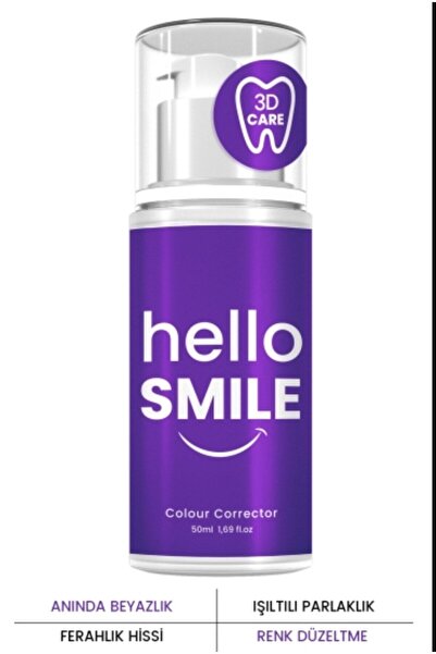 Hello Smile Flörürsüz Mor Renkli Diş macunu Anında Beyazlık 50 ML
