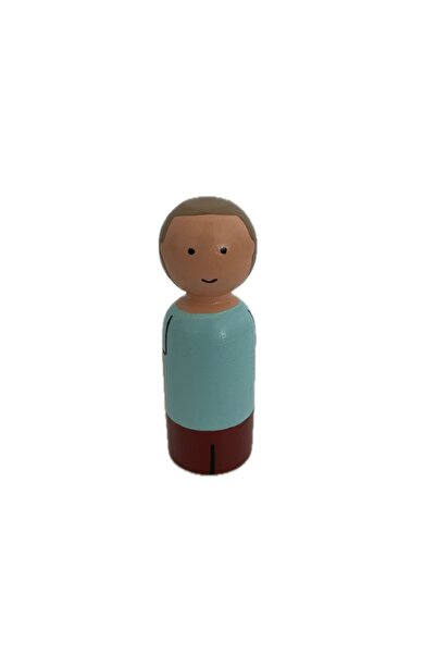 Gepetto Ahşap Boyalı Peg Bebekler- Eğlenceli Renkli Pegdoll