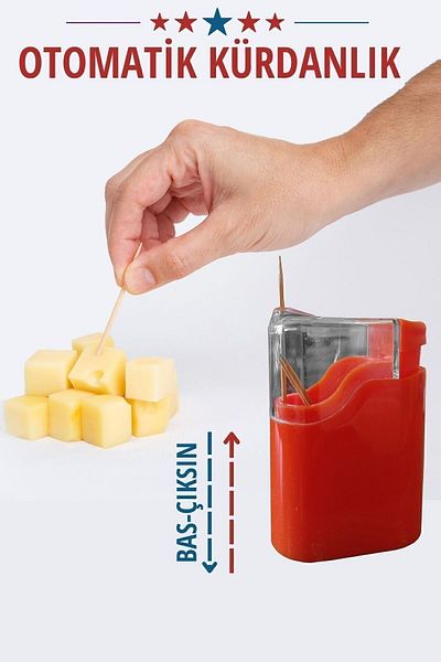 Transformacion 718715 Model Automatic Push-and-Drop Toothpick Holder Set of 3
