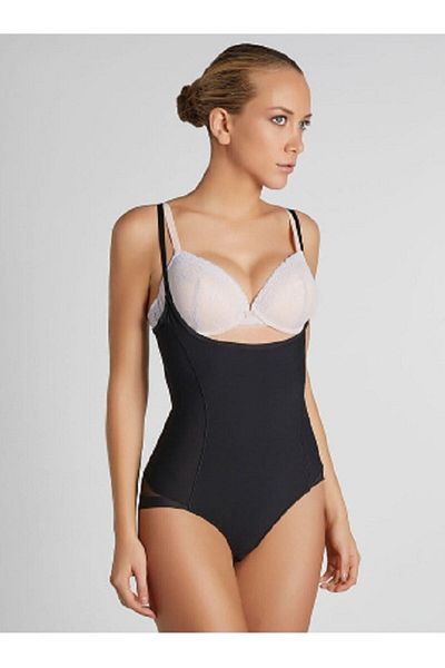 Momslab Black Women's Body Corset 5021 - Underbust with Snap Fasteners