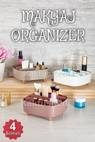 KaktüsKedi Stjarna 4 θέσεων Cosmetic Organizer Επιτραπέζιο κοσμήματα και μακιγιάζ