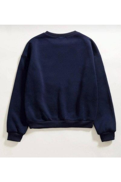 AFROGİYİM Rotes Oversize-Sweatshirt mit Michigan-Print für Damen