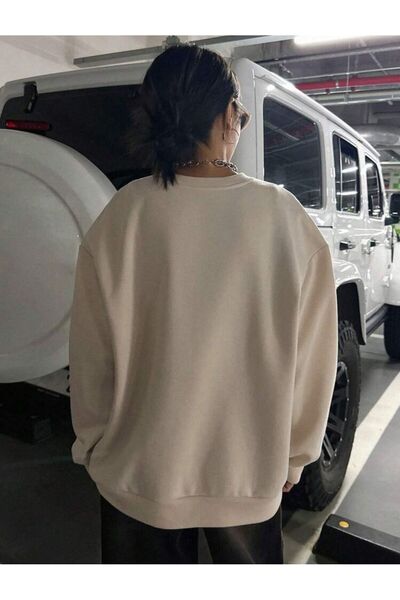 AFROGİYİM Φούτερ Unisex Majectic Strong με στάμπα Oversize Crew Neck