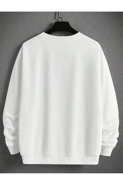 AFROGİYİM Φούτερ με στάμπα Unisex Wolf Design Oversize Crew Neck