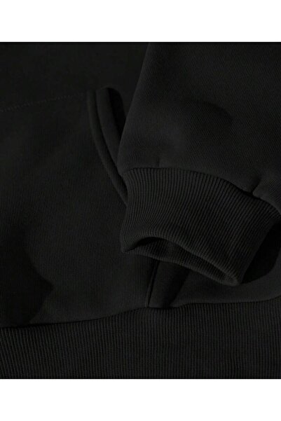 AFROGİYİM Unisex oversize obyčejná mikina s kapucí bez potisku