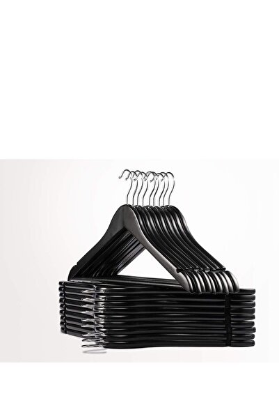 Transformacion 20 штук чорних пластикових вішалок з дерев'яним покриттям - 720520