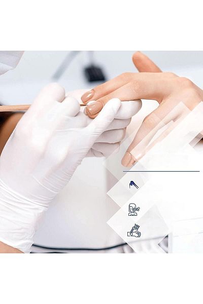Transformacion قفازات تصفيف الشعر بيوتي - وشم الحلاق، أبيض متوسط، 100 قطعة720689