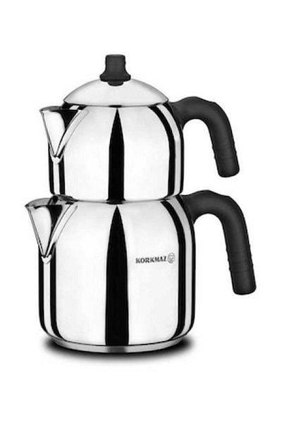 KORKMAZ A202 Lara Stainless Steel Teapot Set