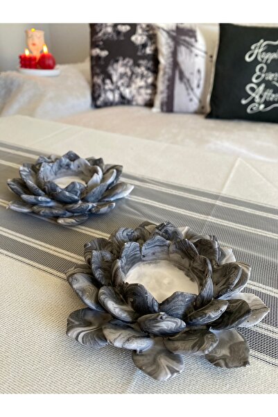 MorVilla 2'li Lotus Çiçeği Mumluk,dekoratif Mumluk,tealight Mumluk,hediyelik ...