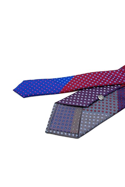 Kravatkolik Класичний краватка з синім патчворк-візерунком - KK12819