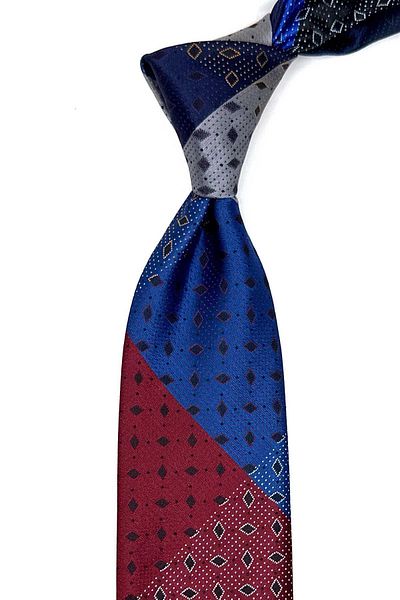 Kravatkolik Colorful Motif Patterned Patchwork Tie - Kk12794