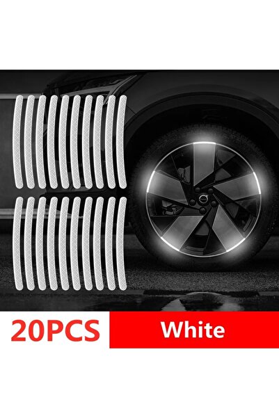 Shem Araba Tekerlek Hub Yansıtıcı Emniyet Uyarı Sticker 20 Adet