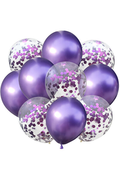 pazariz Şeffaf Balon Pullu Konfetili Bebek Parti Organizasyon Seti Rafya Hedi...