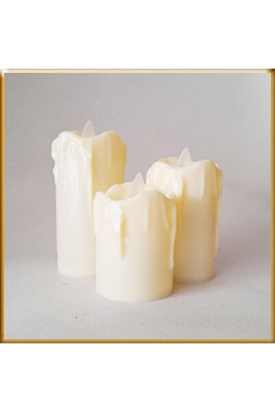 alayımbari 3 Adet Erimiş Led Mum