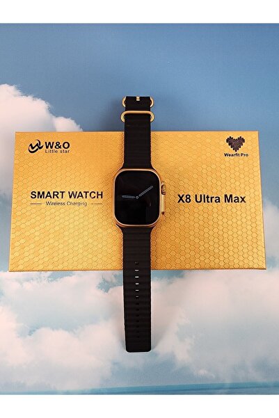 pazariz X8 Ultra Akıllı Saat Pusula Vücut Sıcaklık NFC Gold Kordon Hediye 2023 Versiyon Watch 8