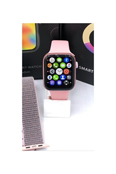 Vegetti G68l Smart Watch 6s Akıllı Saat Yan Tuşlar Aktif Uygulama – Çift Kordon Pembe