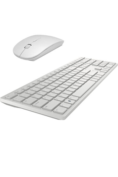 OWWOTECH Ultra Slim Tv Pc Mobile Tablet Uyumlu Kablosuz Q Klavye Mouse Set Siyah 2.4 Ghz Wireless Set Numlock