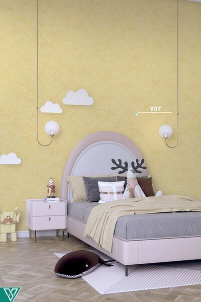 Ventrawall Isı Ve Ses Yalıtımlı Sürülen Duvar Kağıdı | Kendinden Yapışkanlı | Sarı| Y07-5 Kg | 16,5m²