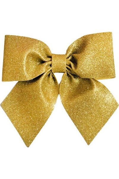 Generic Brand 25×25 cm Gold Glitter Eva Bow – Large Size Christmas Tree and D...