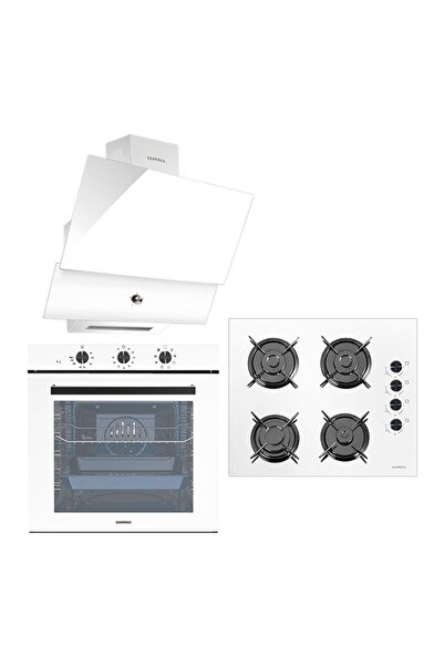 Luxell 88 Lt Süper Kristal Beyaz Ankastre Set A68-SF3/OC88/ DA88