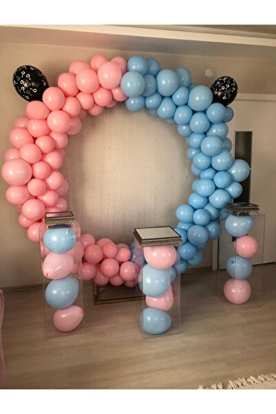 PEKSHOP Cinsiyet Partisi Makaron Balon Zinciri 100 Adet