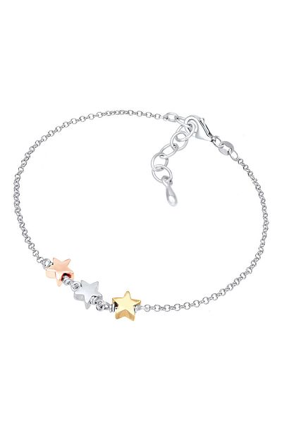 ELLI 925 Silberfarbenes Armband - Sterne Star Astro Trend
