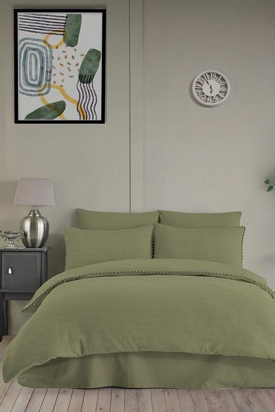 Altınbaşak Emboss Verde Double Duvet Cover