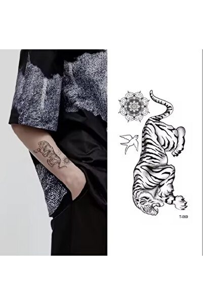Atılgan Grp Kaplan Geçici Dövme, Unisex Dövmeler, Tattoo,
