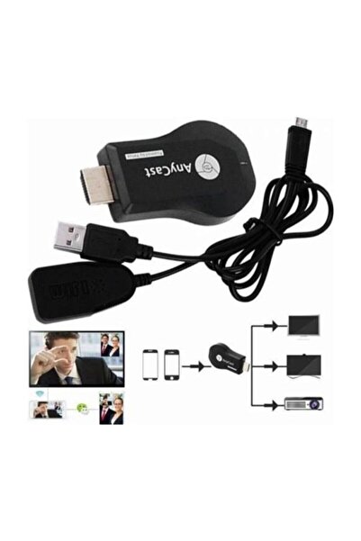 Anycast M9 Plus Görüntü Aktarıcı Airplay 1080p Kablosuz Wifi Ekranlı Tv Dongle Alıcısı