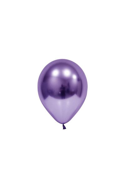 eğlencemarketi 5 Inch Small Size Chrome Balloon 10 Pieces Violet