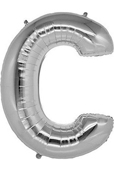 Firsat Ayi Deal Bear Silver Letter C Balloon