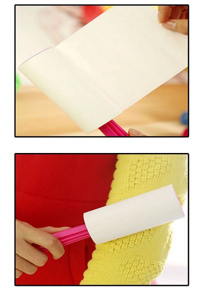 Onton 30 Sheets Adhesive Feather Collection Roller 1 Piece Pet Hair Clothing Wool Collector Roller