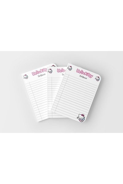 Srctech Set of 3 Ruled Hello Kity Planner Notepads in A4/A5/A6 Size