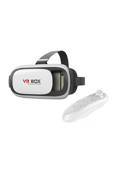 VR BOX نظارات الواقع الافتراضي ثلاثية الأبعاد مع جهاز تحكم بلوتوث