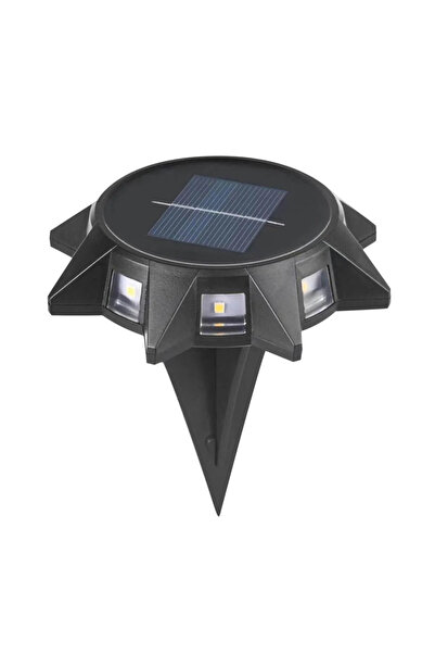 pazariz Sarı Renk Güneş Işığı Görünümlü 8 LED Solar Saplamalı Bahçe Dış Duvar Işıklandırma Lamba