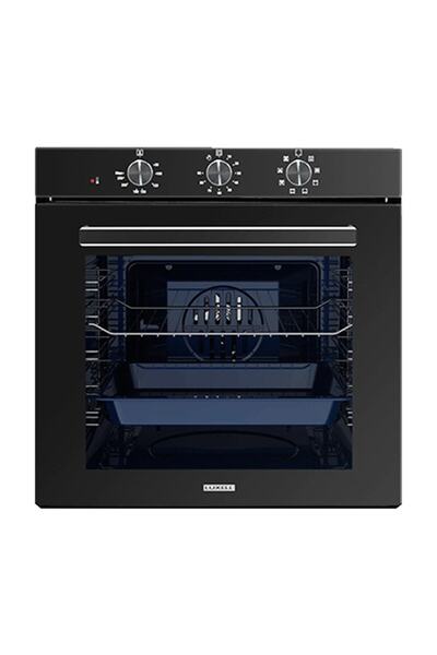 Luxell 88 Lt Süper Kristal Ankastre Siyah Fırın