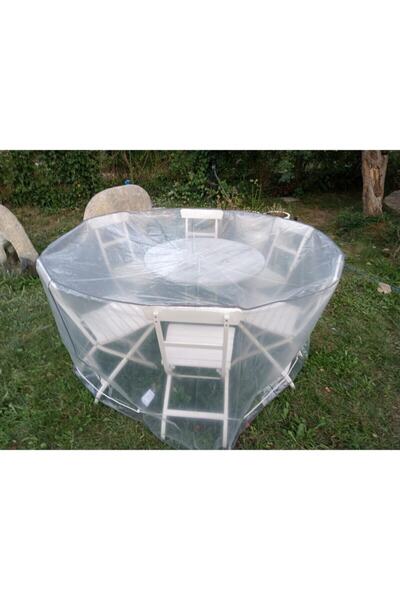 DÜŞLER EV TEKSTİLİ Masă rotundă transparentă - Diametru 190 Husă de protecție...
