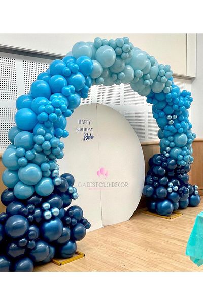 eğlencemarketi Chrome Blue Night Blue Storm Blue And Blue Glass Balloon Chain 100 Pieces