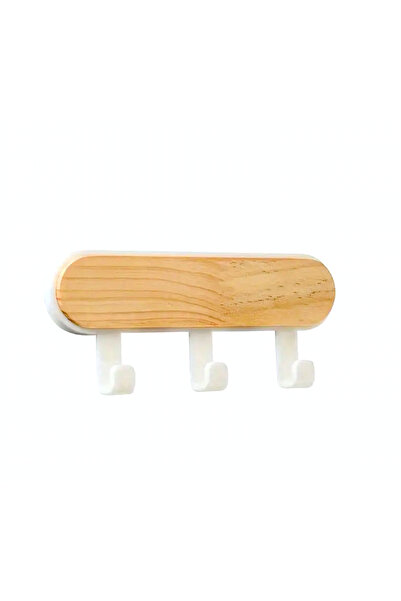 UrbanCove Co Çok Amaçlı Ahşap/Plastik 3'lü Kanca/Askılık, Mutfak Kancası - Ke...