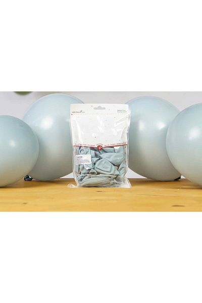 eğlencemarketi 12 Inch Standard Size Retro Balloon 10 Pieces Storm Blue