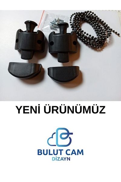 BULUT DİZAYN VE HEDİYELİK EŞYA Gold Series Glass Balcony Plastic Lock Set