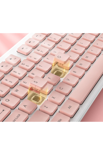 OWWOTECH Ultra Slim Tv Pc Mobile Tablet Uyumlu Kablosuz Q Klavye Mouse Set Siyah 2.4 Ghz Wireless Set Numlock