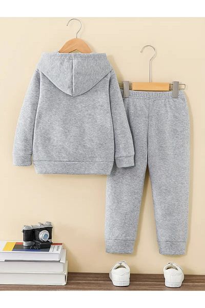 THEKONT King Unisex Cotton Tracksuit Set - Printed, Hooded, Bottom and Top Set