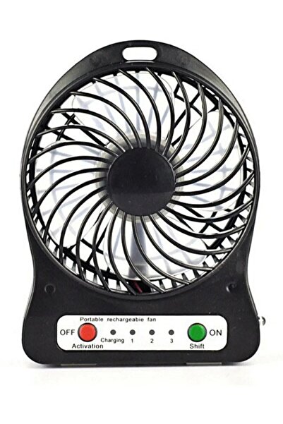 PEKSHOP Pazarız 3 Kademeli Masa Üstü Ve Araç Şarjlı Mini Vantilatör Fan Pervane