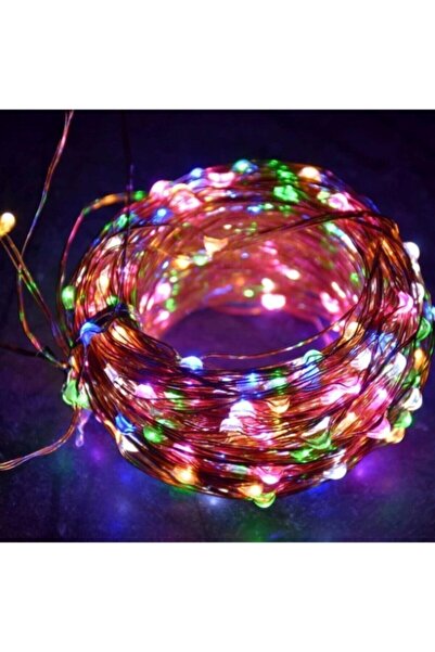 Anycast 5 m Peri Rgb 50 Led Pilli Noel Parti Yılbaşı Ağaç Dekoratif Aydınlatma Lambası Animasyonlu Süsleme